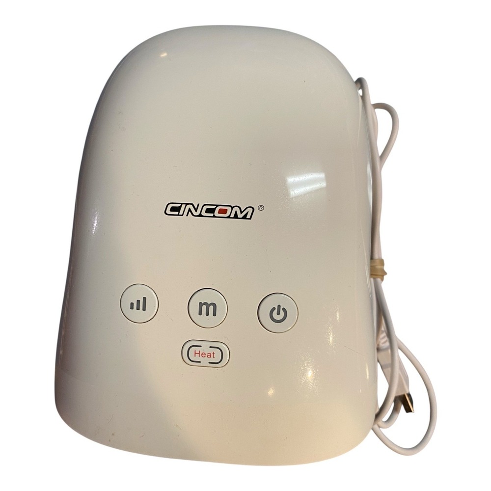 CINCOM Hand Massager w/ Heat & Compression for Arthritis & Carpal Tunnel (White)